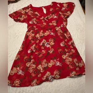 Maurices Red Floral Dress